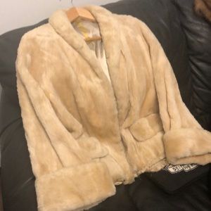 Heavy Cream-Colored Women’s Fur Coat